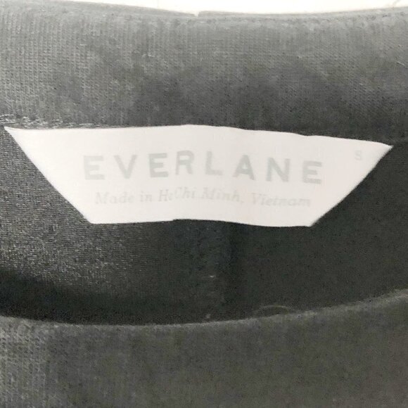 Everlane Black Boxy Oversized 3/4 Sleeve Cotton Oversized Sweatshirt Size S - Picture 3 of 6